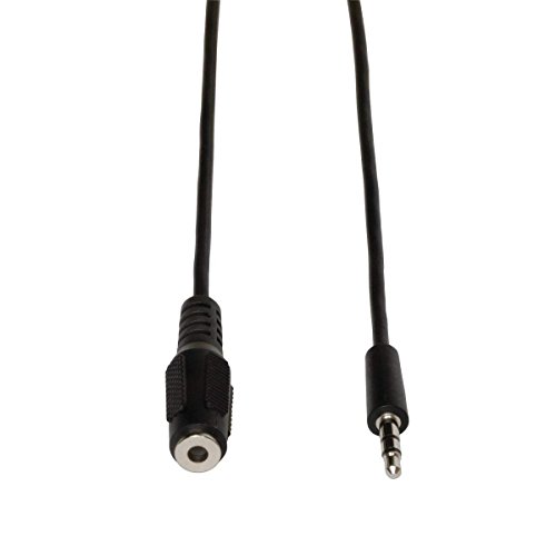 Tripp Lite 3.5mm Mini Stereo Audio Extension Cable for Speakers and Headphones (M/F), 6-ft.(P311-006) BLACK