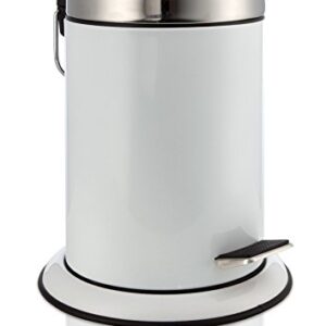 Möve Steel Stand & Push Push Pedal Bin One Size White