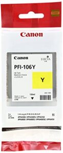 canon pfi-106y 6624b001aa ab6-1494 6300 6350 6400 6450 toner ink (yellow) in retail p