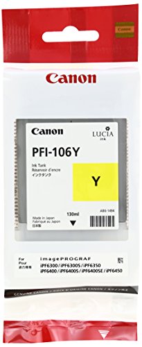 Canon PFI-106Y 6624B001AA AB6-1494 6300 6350 6400 6450 Toner Ink (Yellow) in Retail P