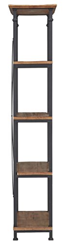 Homelegance Factory 4-Teir Bookcase, Rustic Brown