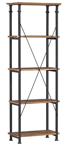 Homelegance Factory 4-Teir Bookcase, Rustic Brown