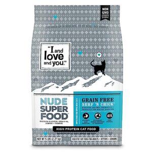 i and love and you nude dry cat food - grain free limited ingredient kibble, whitefish + chicken, 5-pound bag
