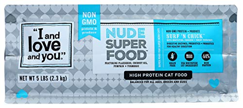 I and love and you Nude Dry Cat Food - Grain Free Limited Ingredient Kibble, Whitefish + Chicken, 5-Pound Bag