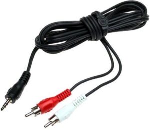 stereo headphone 3.5mm plug to dual rca plugs y adapter splitter cable