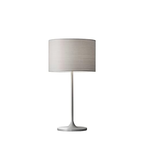 Adesso 6236-02 Oslo Table Lamp, 22.5 in., 60 W Incandescent/13W CFL, White Metal, 1 Table Lamp