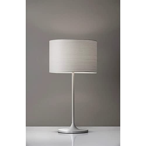 Adesso 6236-02 Oslo Table Lamp, 22.5 in., 60 W Incandescent/13W CFL, White Metal, 1 Table Lamp