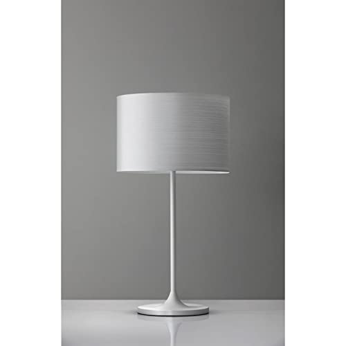 Adesso 6236-02 Oslo Table Lamp, 22.5 in., 60 W Incandescent/13W CFL, White Metal, 1 Table Lamp