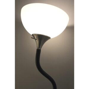 Adesso 7007-01 Gander Floor Lamp, 71 in., 150 W Incandescent/equiv. CFL, Black Foam, 1 Floor Lamp