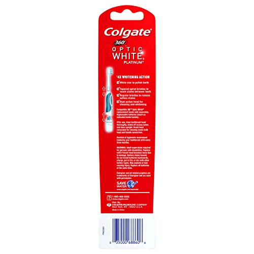 Colgate Optic White Battery Powered Toothbrush, Soft