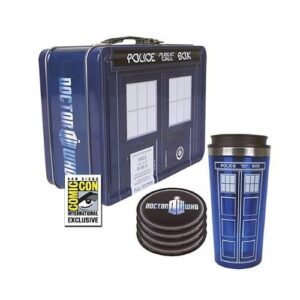 doctor who tardis tin tote gift set - sdcc exclusive