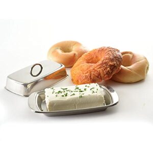 Norpro Stainless Steel Double Covered Butter Dish