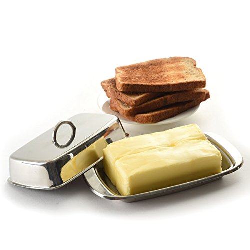 Norpro Stainless Steel Double Covered Butter Dish