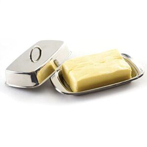 Norpro Stainless Steel Double Covered Butter Dish