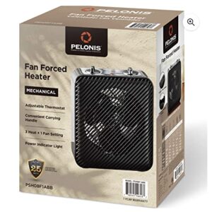 Pelonis Personal Mini Fan Forced Heater 3 Heat Settings-adjustable Thermostat