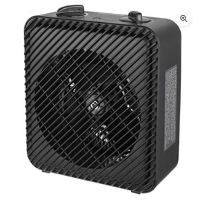 pelonis personal mini fan forced heater 3 heat settings-adjustable thermostat
