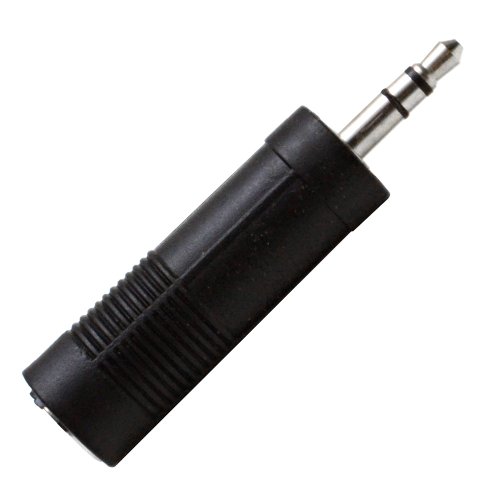 Seismic Audio - SAPT121-1/4 Female to 1/8" Male Adapter (Black) - Converter for iPod, iPhone, Android, MP3, Laptop, etc