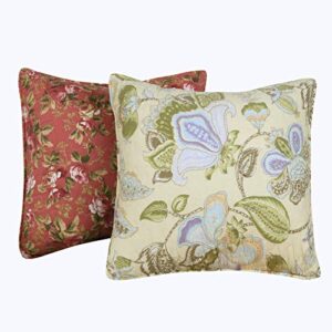 greenland home blooming prairie dec. pillow pair accessory-multi, multicolor