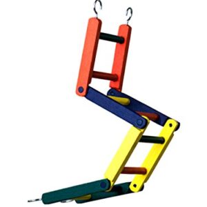 Prevue Pet Products BPV01140 Carpenter Creations Bendable Wood 4-Section Bird Ladder, 15-Inch, Colors Vary