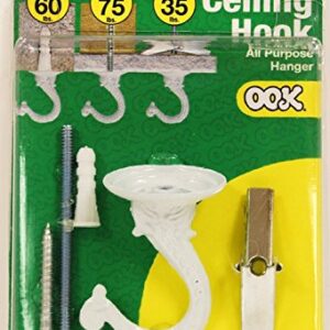 OOK 50330 Jumbo Swag Hook with Hardware, White (6)