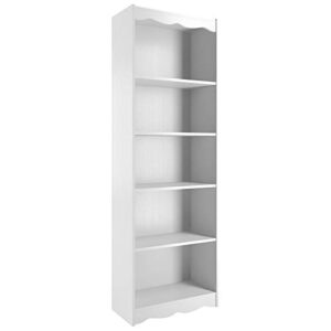 sonax hawthorn 72-inch tall bookcase, frost white