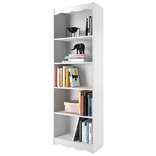 Sonax Hawthorn 72-Inch Tall Bookcase, Frost White