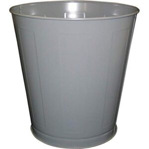 impact 1302-3 round metal wastebasket, 28 qt capacity, 14-1/4" height, gray (case of 6)