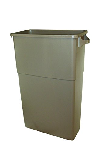 Impact 7023-15 Polyethylene Thin Bin Container, 23 Gallon Capacity, 11" Length x 23" Width x 30" Height, Beige (Case of 4)