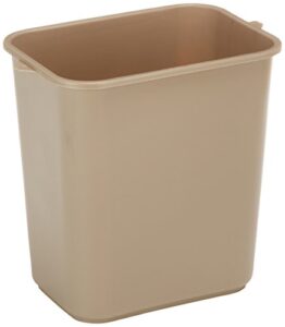 impact soft-sided wastebasket, 28 qt, polyethylene, beige