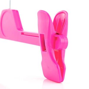 HANGERWORLD 10 Pink 11inch Plastic Kids Coat Clothes Garment Pants Skirt Baby Toddler Clip Hangers