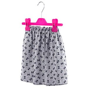 HANGERWORLD 10 Pink 11inch Plastic Kids Coat Clothes Garment Pants Skirt Baby Toddler Clip Hangers
