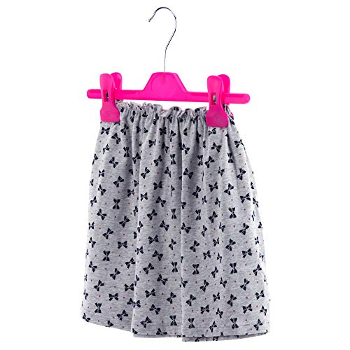 HANGERWORLD 10 Pink 11inch Plastic Kids Coat Clothes Garment Pants Skirt Baby Toddler Clip Hangers