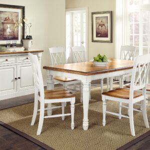 Monarch White/Oak 5Piece Dining Set by Home Styles, 7 Piece