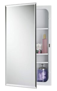 jensen 1459mod horizon frameless single-door recessed medicine cabinet