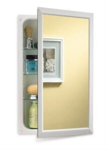 jensen 625n244whc hampton recessed and framed medicine cabinet, white