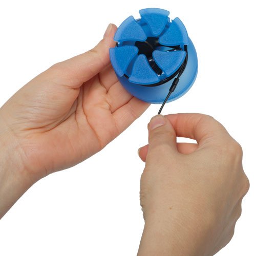 Digital Innovations The Nest – Tangle-Free Earphone / Earbud Case, Durable and Compact Storage System, Blue