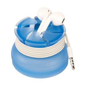 Digital Innovations The Nest – Tangle-Free Earphone / Earbud Case, Durable and Compact Storage System, Blue