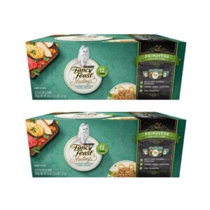 fancy feast elegant medley primavera collection cat food (case of 2),turkey, tuna & chicken, 36 ounces