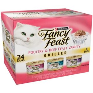 fancy feast poultry and beef grilled 24 can pack
