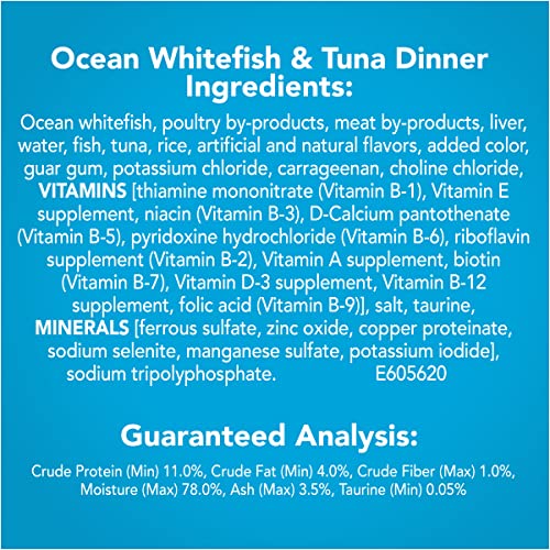 Cat Food, Ocean Whitefish & Tuna, 5.5-oz. Can, Pack of 24