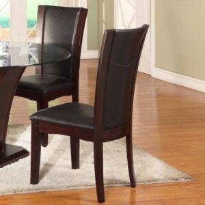 Roundhill Furniture Kecco Espresso Solid Wood Dining Chairs, Set of 2