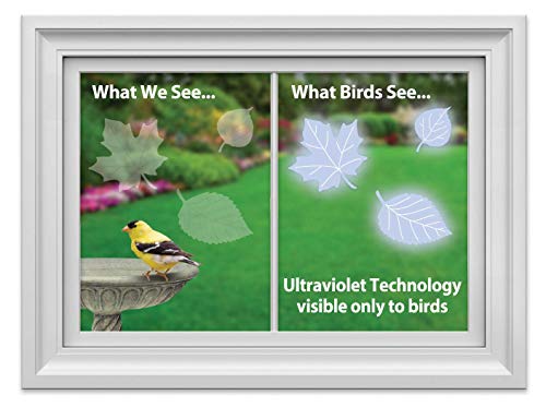 WindowAlert Leaf Medley Anti-Collision Decal - UV-Reflective Window Decal to Protect Wild Birds from Glass Collisions - Made in The USA