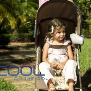 Cool On The Go Clip On Fan with LED Lights - Bladeless Fan for Stroller - USB Desk Fan - Wearable Fan - Compact Portable Tent Fan & Much More. Magenta/White