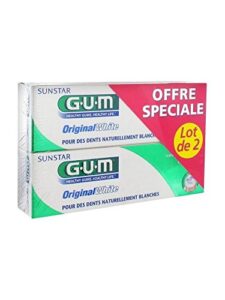 gum original white toothpaste 2 x 75ml