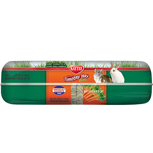 Kaytee Timothy Hay Plus, Carrot, 48-Ounce, Standard Packaging