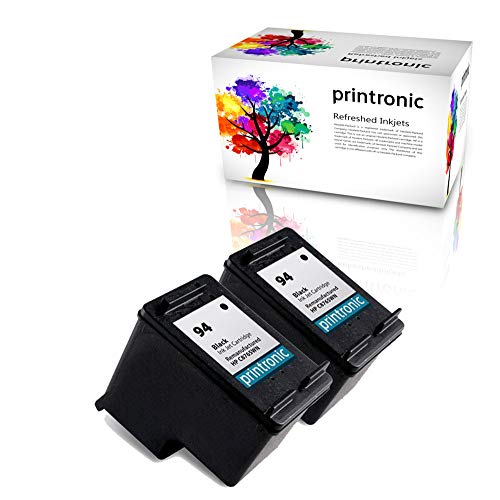 Printronic Remanufactured Ink Cartridge Replacement for HP 94 C8765WN (2 Black)