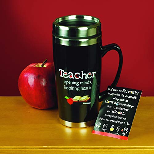 Teacher’s Travel Mug - Insulated Coffee Thermos with Lid, Inspirational Teacher Appreciation Gifts, Gift For Professors, Educators, and Teachers Assistants, 7 Inches Tall, 16 Ounces