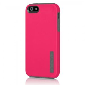 iphone 5 5s se case, incipio dualpro case shockproof hard shell hybrid authentic rugged cover - charcoal/pink