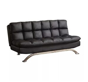 furniture of america adelle convertible sofa/futon, black