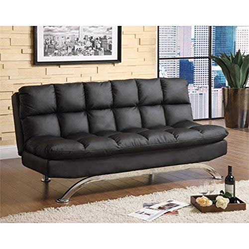 Furniture of America Adelle Convertible Sofa/Futon, Black